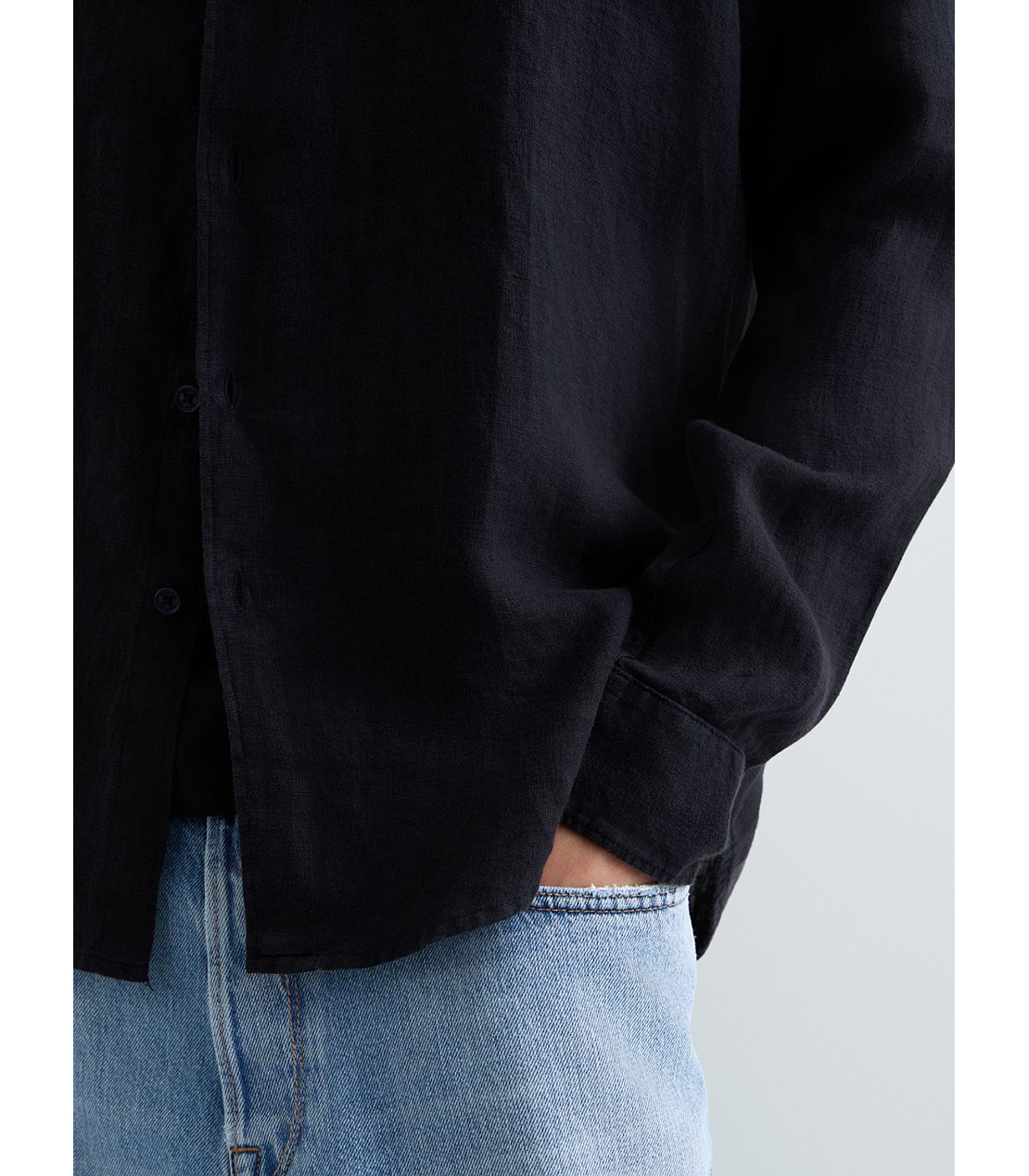 ガーメントダイリネンシャツ 詳細画像 ダークネイビー 7